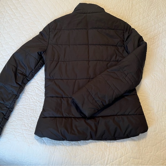 LACOSTE Vintage Devanlay Women's Black Puffer Coat Pink Lining size 38/Small - Picture 7 of 16